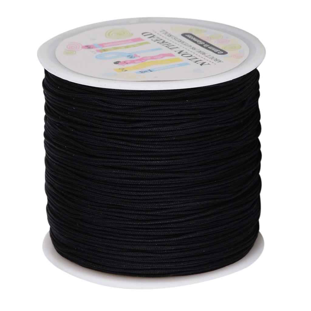 90m/roll Macrame Cord Nylon Cord briaded string beading thread Black