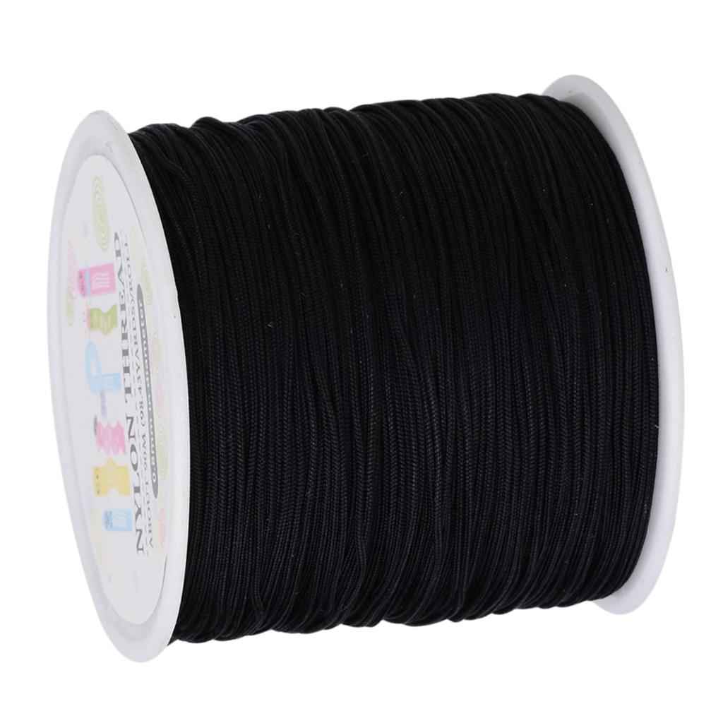 90m/roll Macrame Cord Nylon Cord briaded string beading thread Black