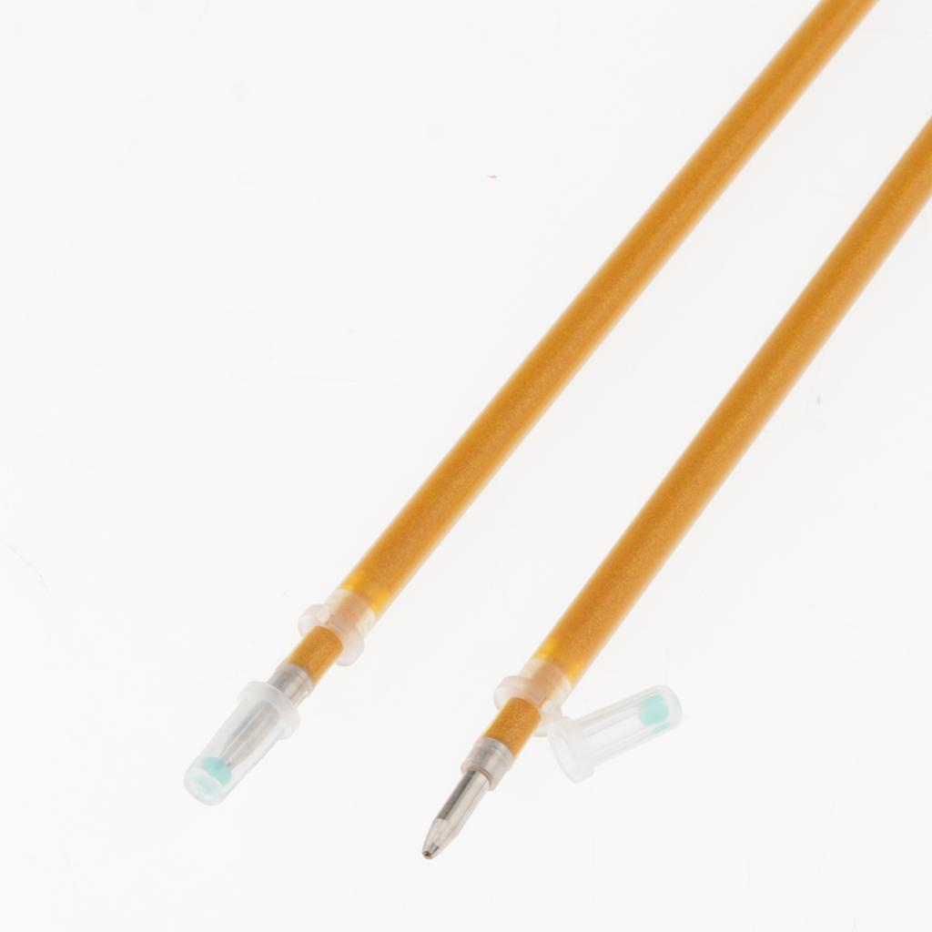 4x20 Pieces 0.7mm Gold Glitter Ink Gel Pen Refills Light Gold