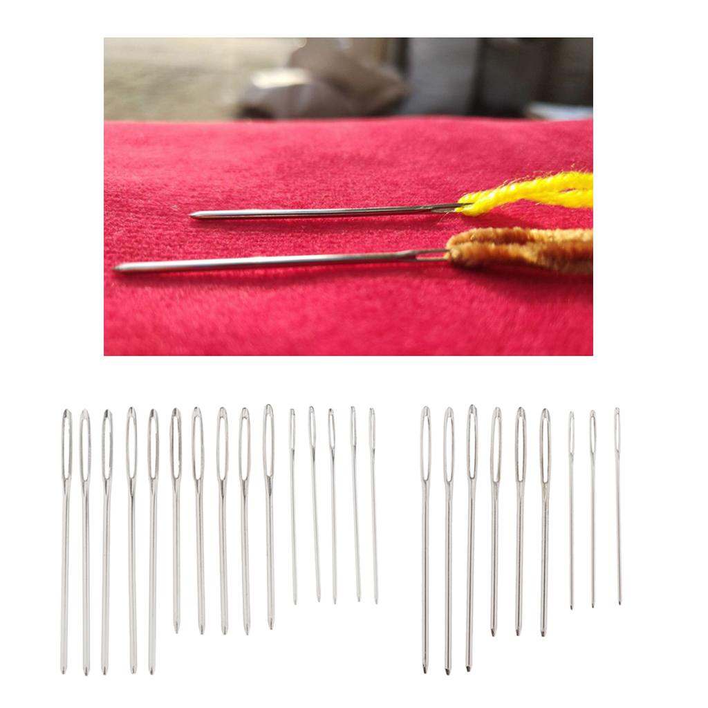 4xHand sewing needle knitting Darning Threading Supply 15pcs large eye needle