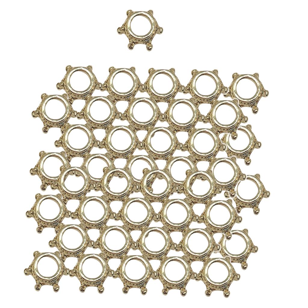 2x50pcs Crown Charms Beads for Jewelry making necklace earrings KC Golden