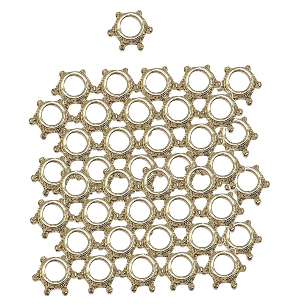 2x50pcs Crown Charms Beads for Jewelry making necklace earrings KC Golden