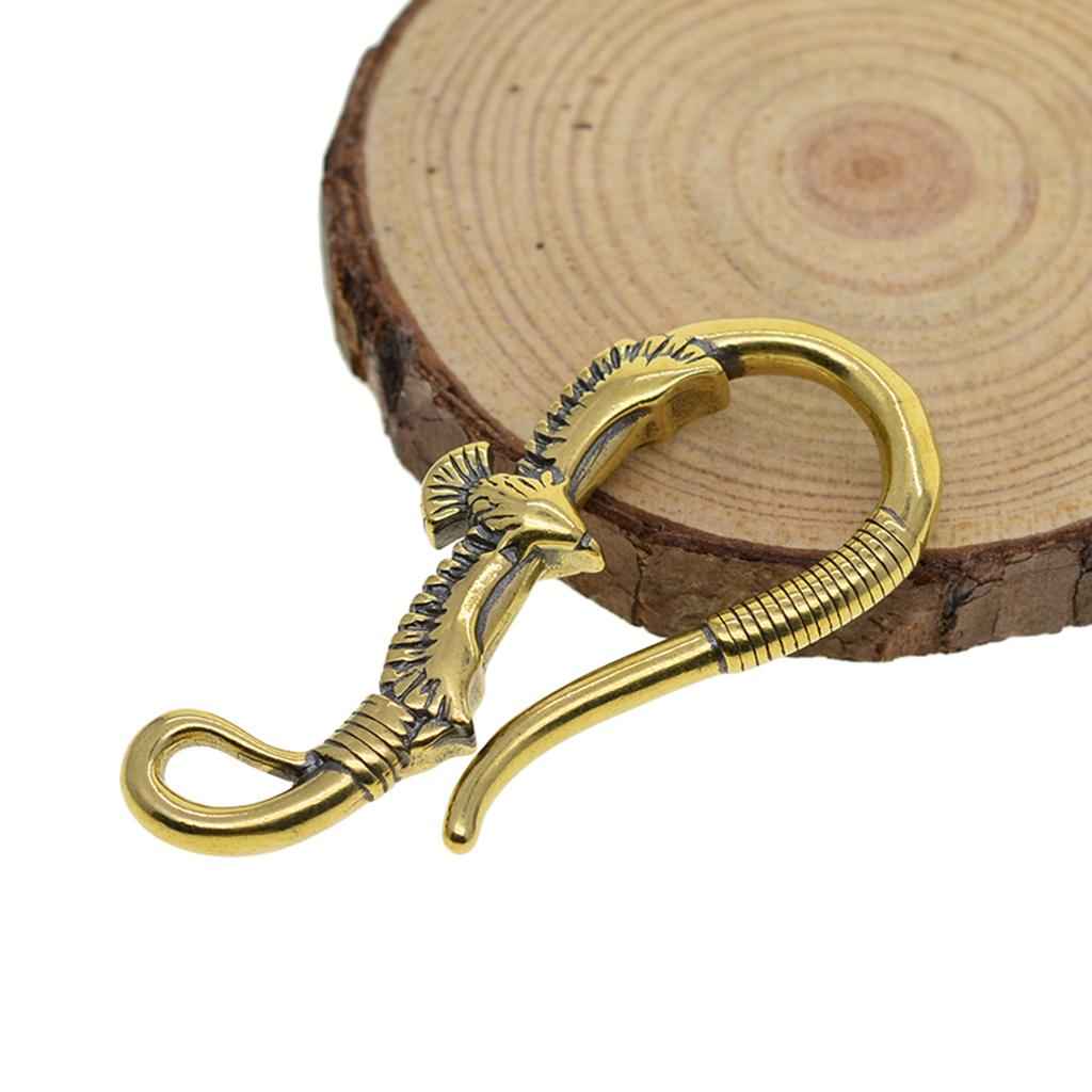 Fine Retro Brass Biker Punk Key Ring Phoenix Key Chain Pants Wallet Hook