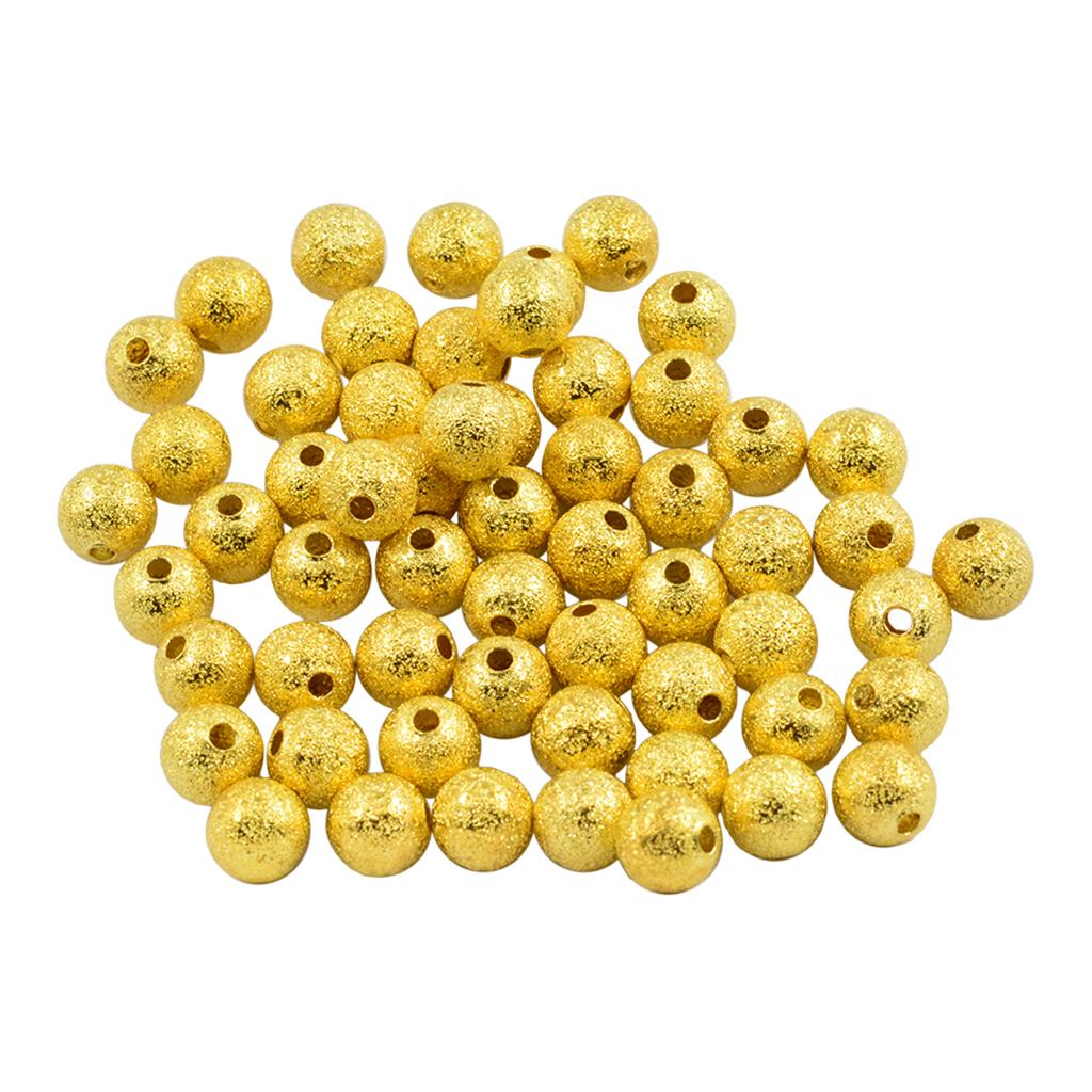 3x50 Pieces Brass Seamless Round Spacer Beads for Jewelry Making DIY Craft
