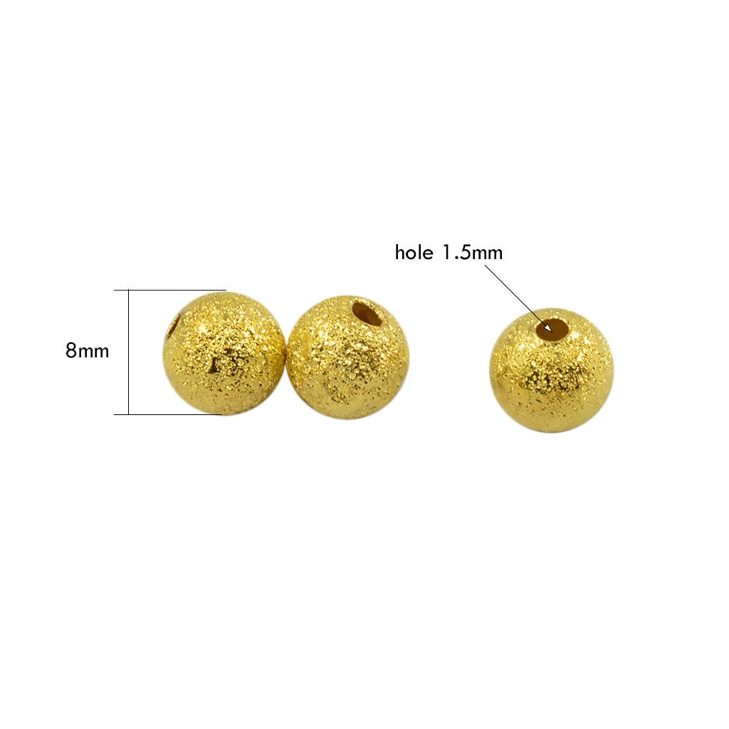 4x50 Pieces Brass Seamless Round Spacer Beads for Jewelry Making DIY Craft