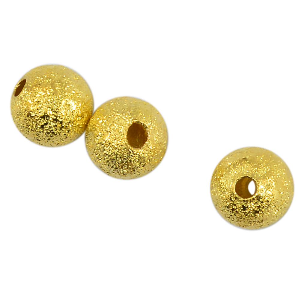 4x50 Pieces Brass Seamless Round Spacer Beads for Jewelry Making DIY Craft