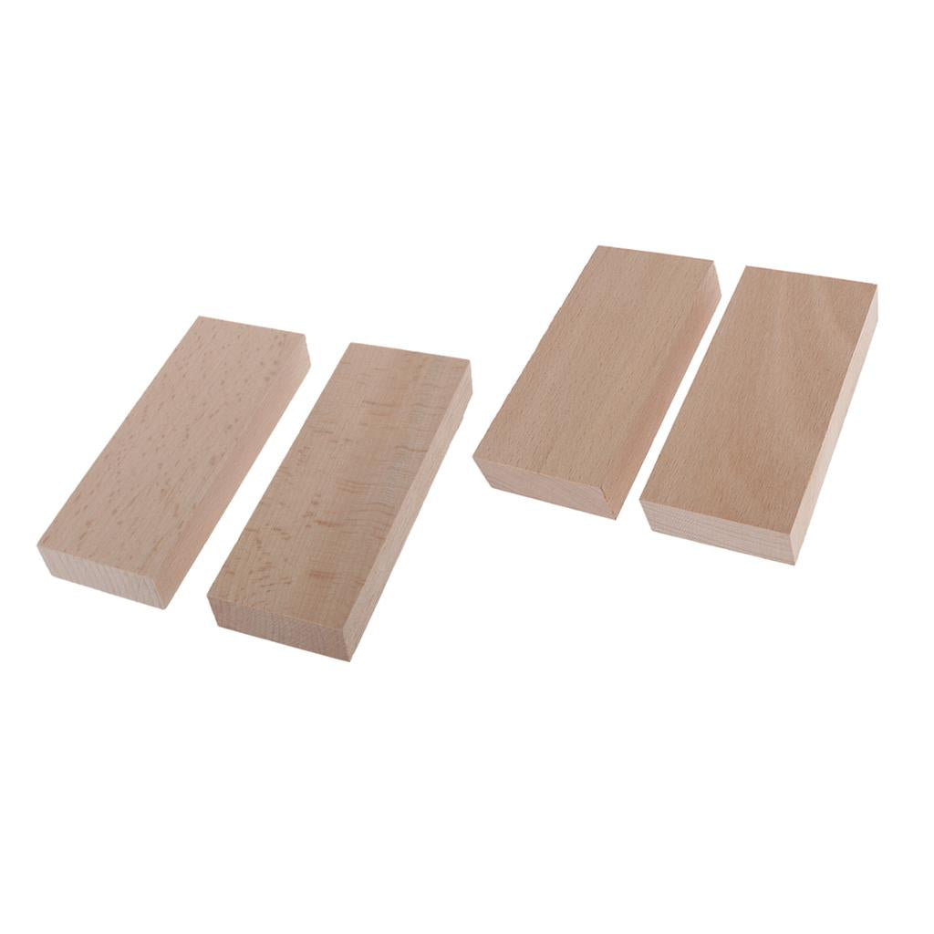 2x2Pc Square Wood Stick Block Unfinished Woodcraft Dowel Rod 15x40x105mm