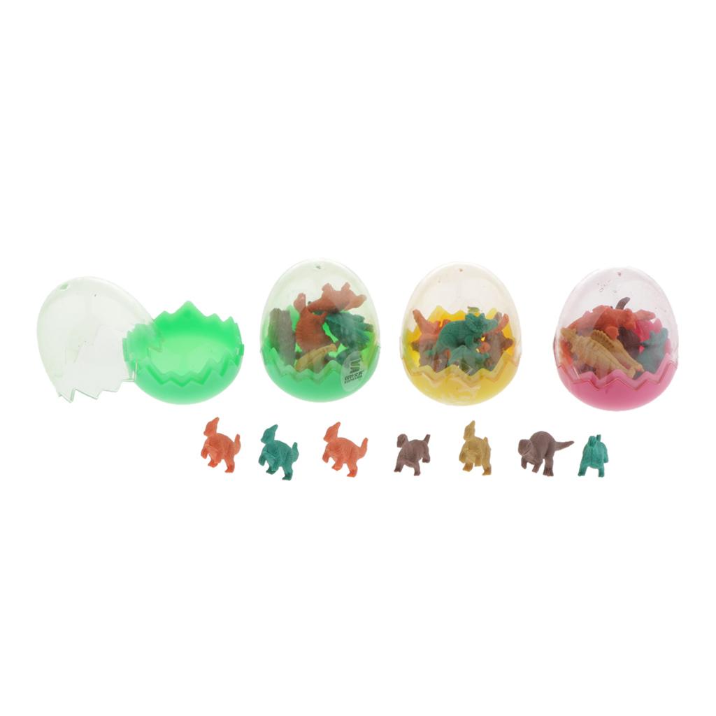 4x28Pcs Dinosaurs Rubber Eraser Student Animal Pencil Erasers Stationery