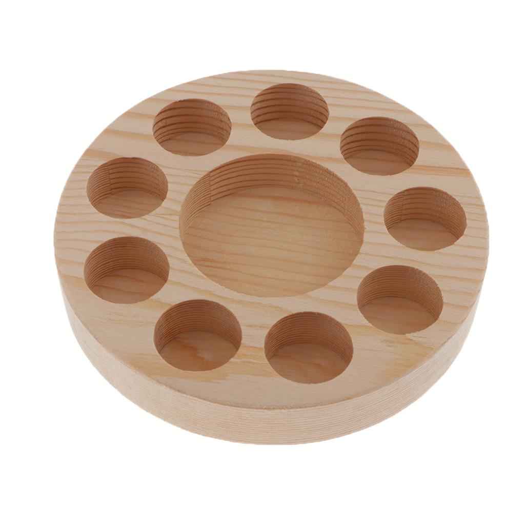 Wooden Essential Oil Display Stand Rack Organizer Shelf Can Hold 10 Bottles