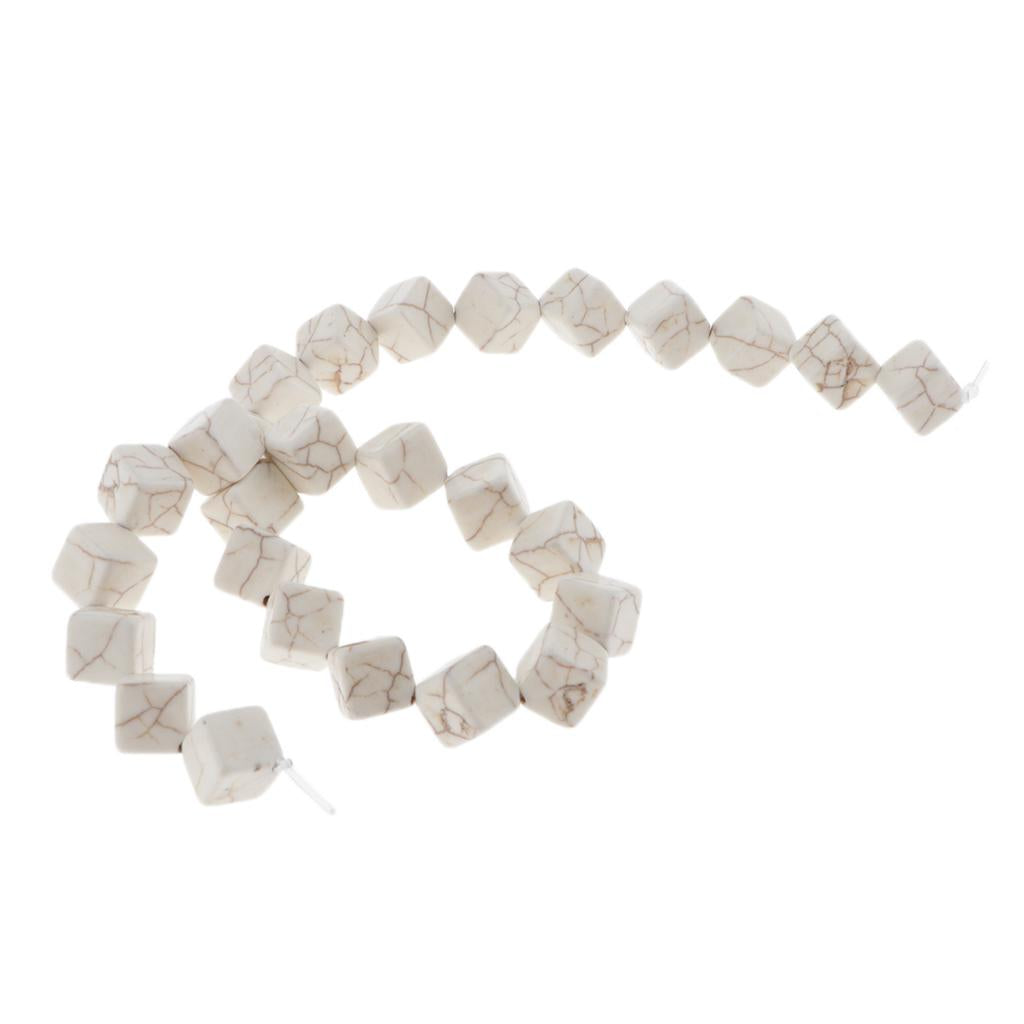 2x30Pcs Turquoise Loose Beads Spacer Jewelry Making Charms White