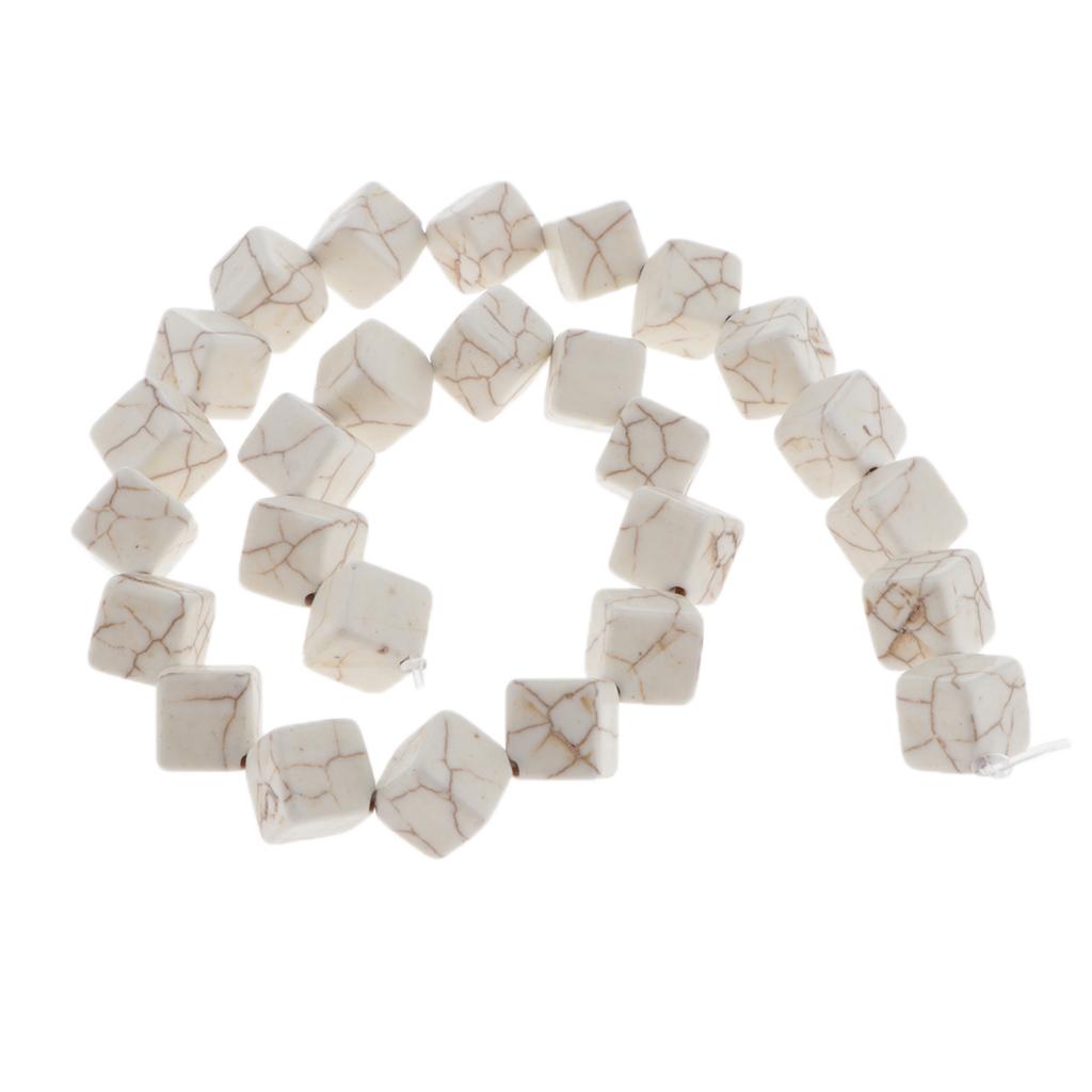 2x30Pcs Turquoise Loose Beads Spacer Jewelry Making Charms White
