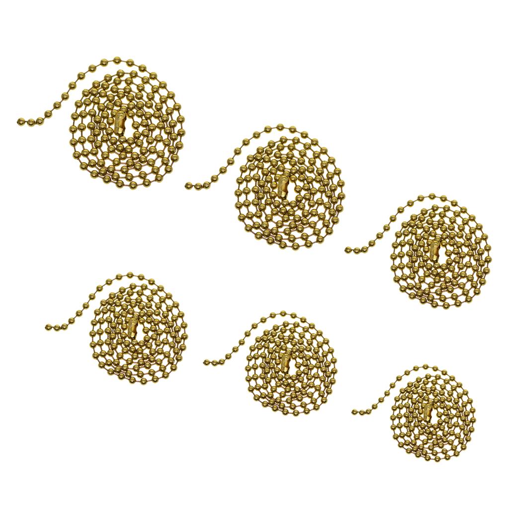 2x1Strand Brass Round Beads Ball Chain Connecor for Jewelry Making 20inch