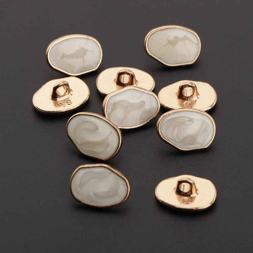 10pcs Special Shaped Marble pattern Sewing Shank Button