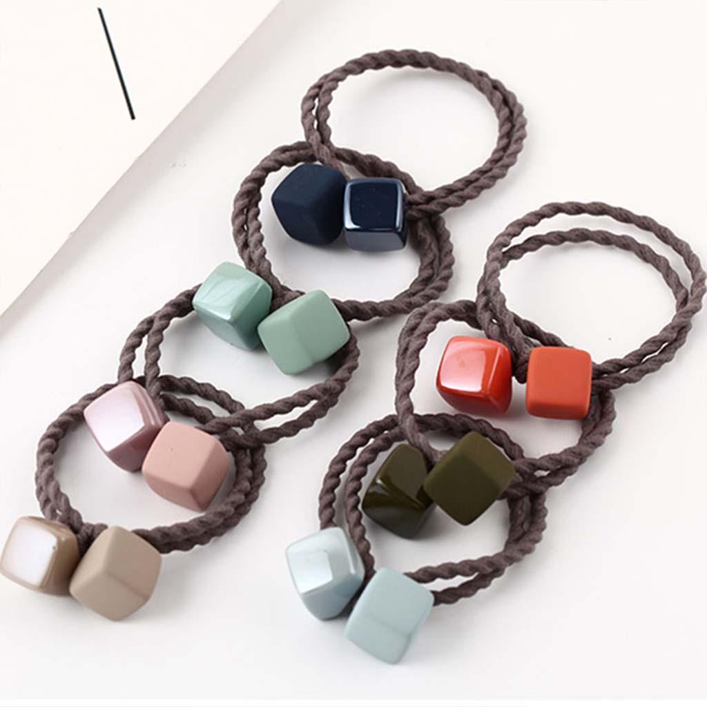 4x2.8mm Elastic Hairband Ponytail Holder DIY Hair Ties Material 50m Black