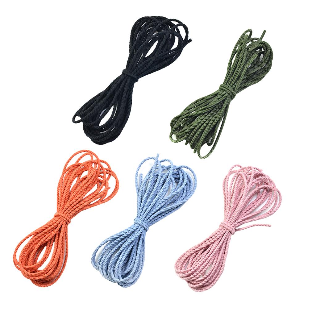 3x2.8mm Elastic Hairband Ponytail Holder DIY Hair Ties Material 50m Black