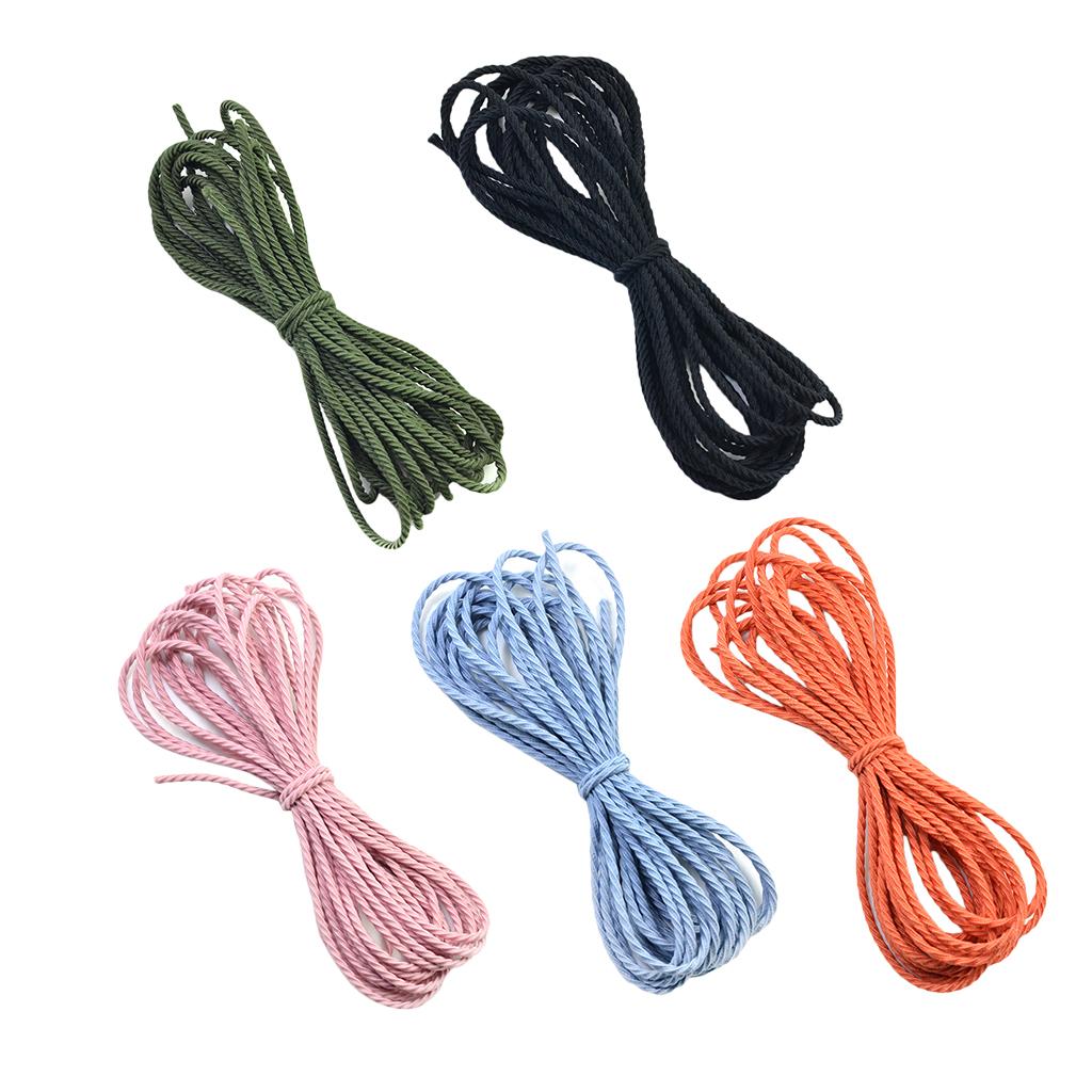 2x2.8mm Elastic Hairband Ponytail Holder DIY Hair Ties Material 50m Black
