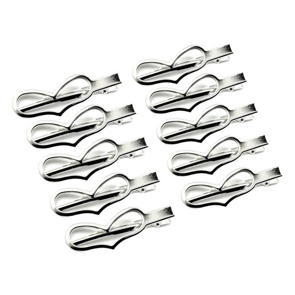 4x10Piece Alligator Hair Clip Single Prong Hair Clip DIY Headdress