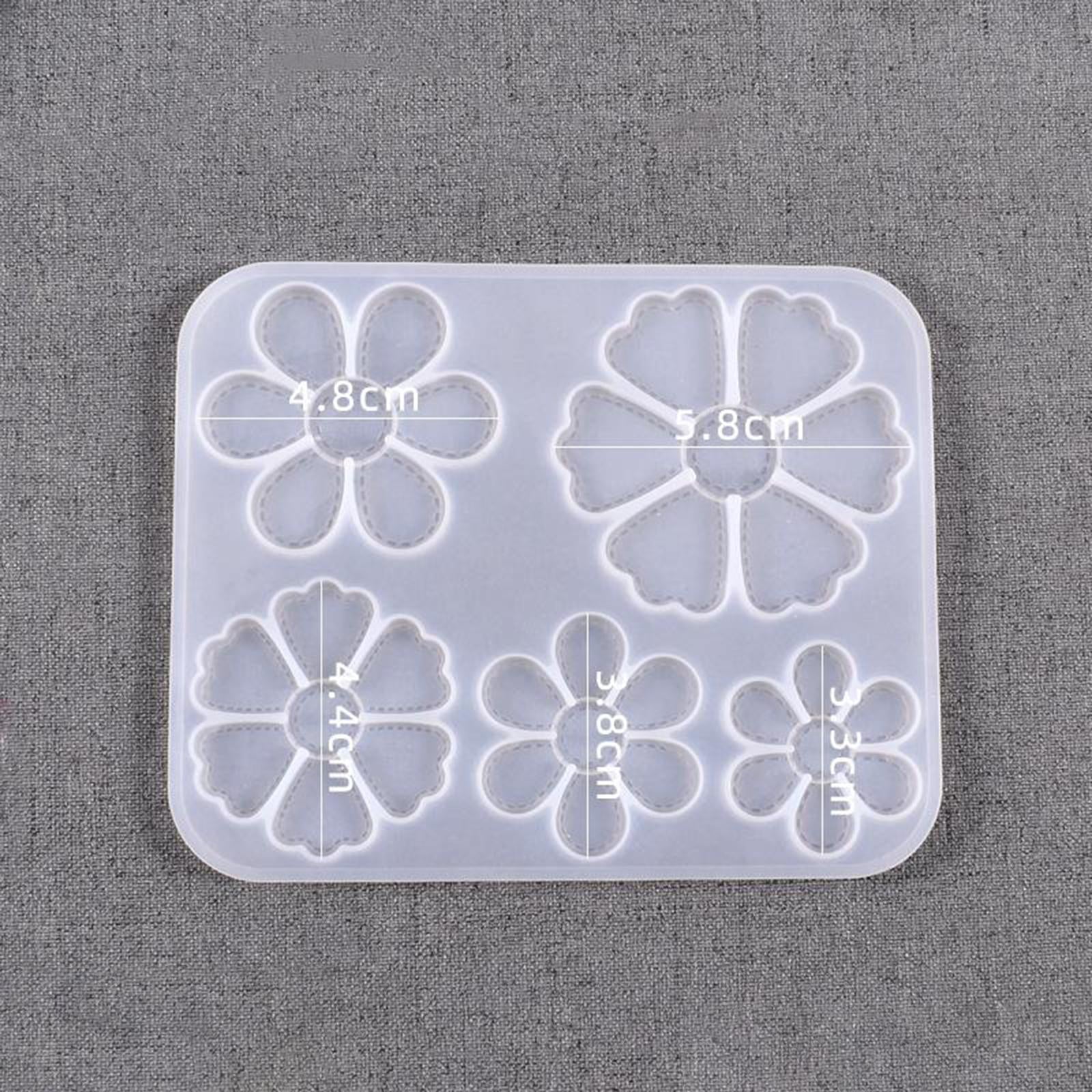 3xSilicone Flower Pendant Mold Jewellry Making Resin Mould Epoxy Casting Craft