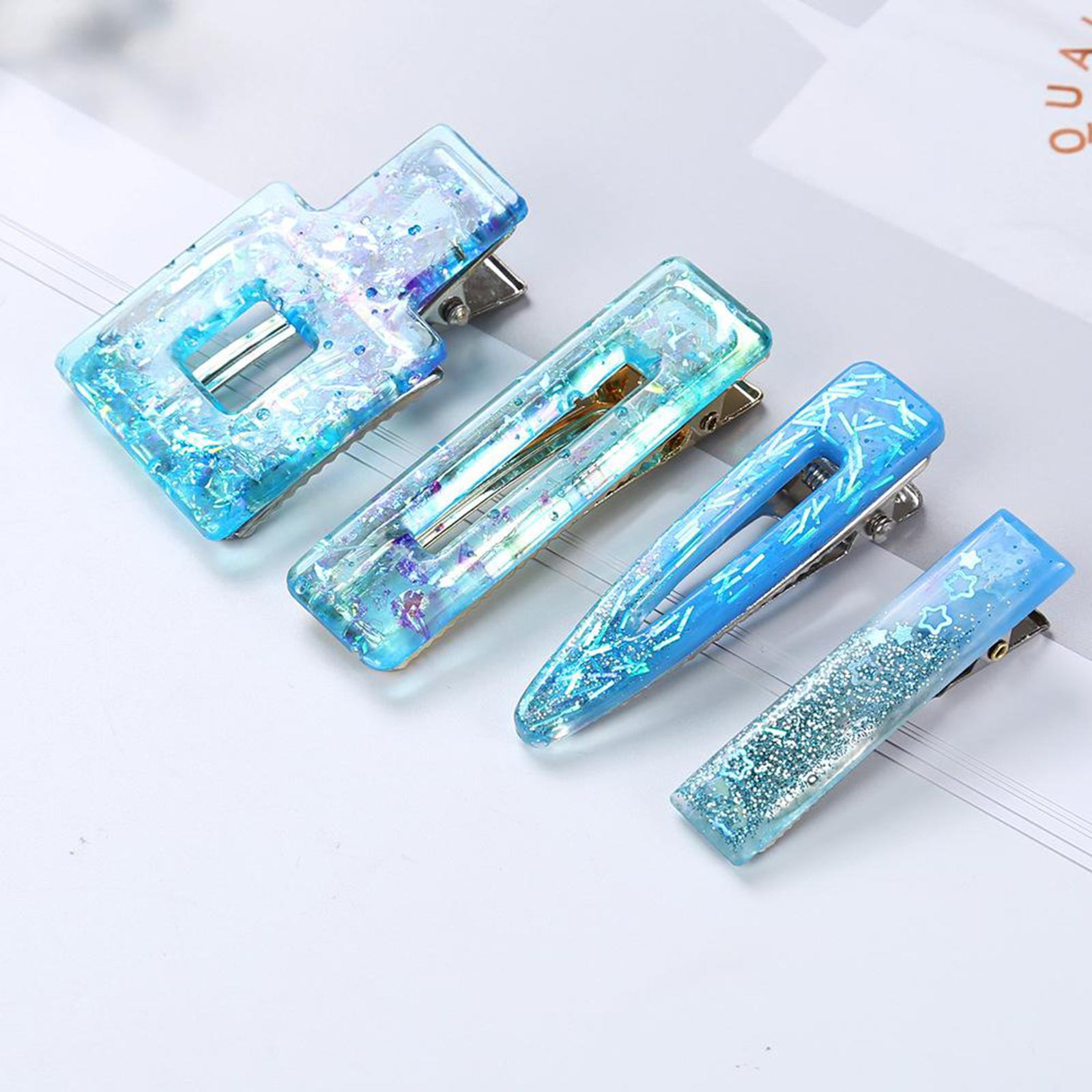 2x2 Pieces Silicone Molds DIY DIY Casting Mold Kit for Epoxy Resin Hair Pins