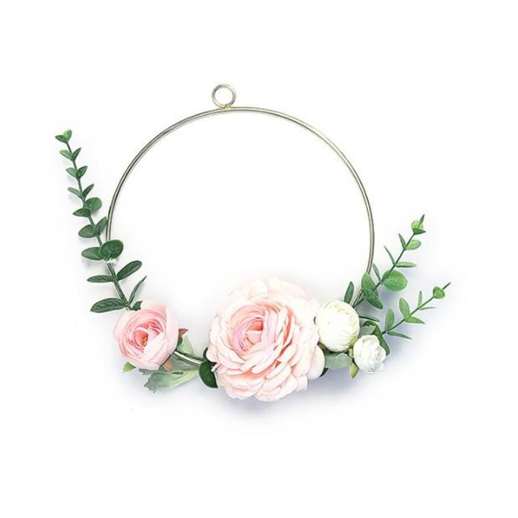 4xGold Metal Dream Catcher Dreamcatcher Rings Wreath Macrame Craft Hoops 20cm