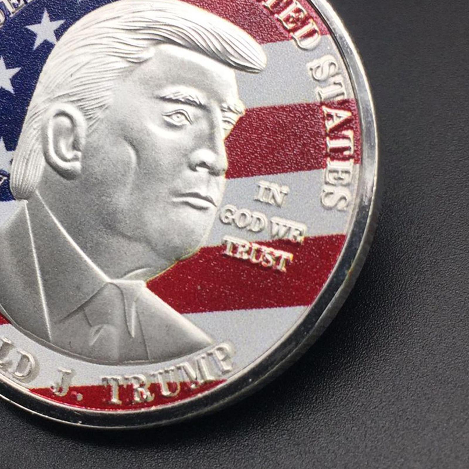 4xDonald Trump Make America Great Again Flag Eagle Commemorative Coin