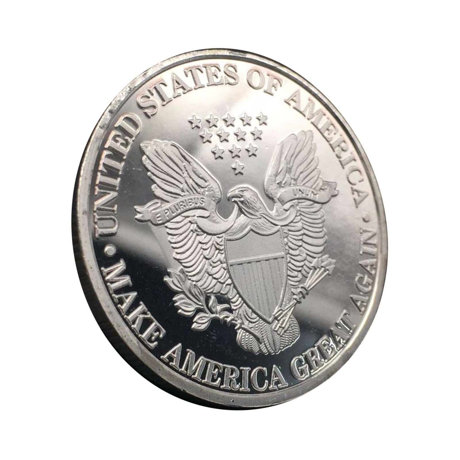 4xDonald Trump Make America Great Again Flag Eagle Commemorative Coin