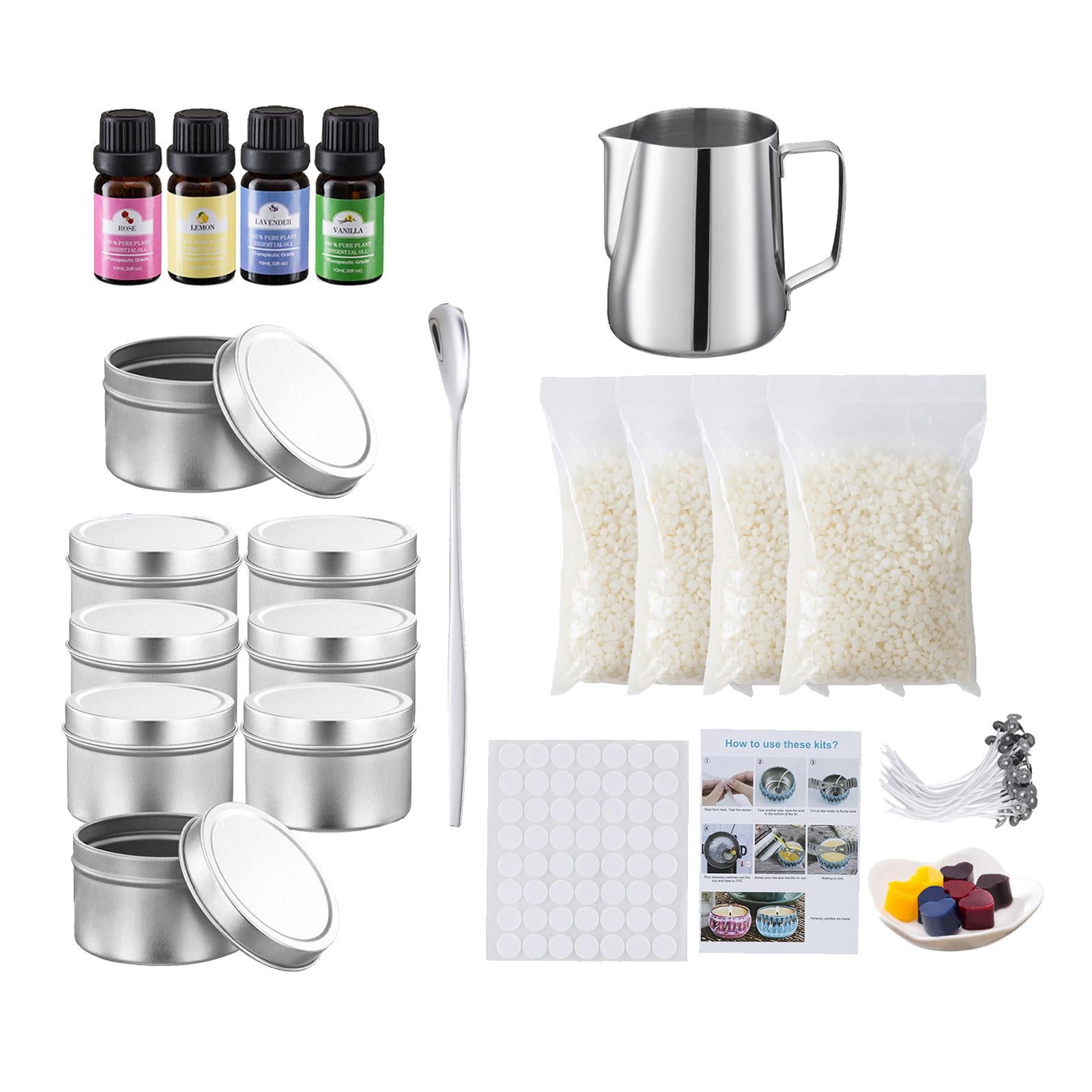 Candle Making Kit Beginner Make Supplies Dyes Tins Tealight Crafting Tools
