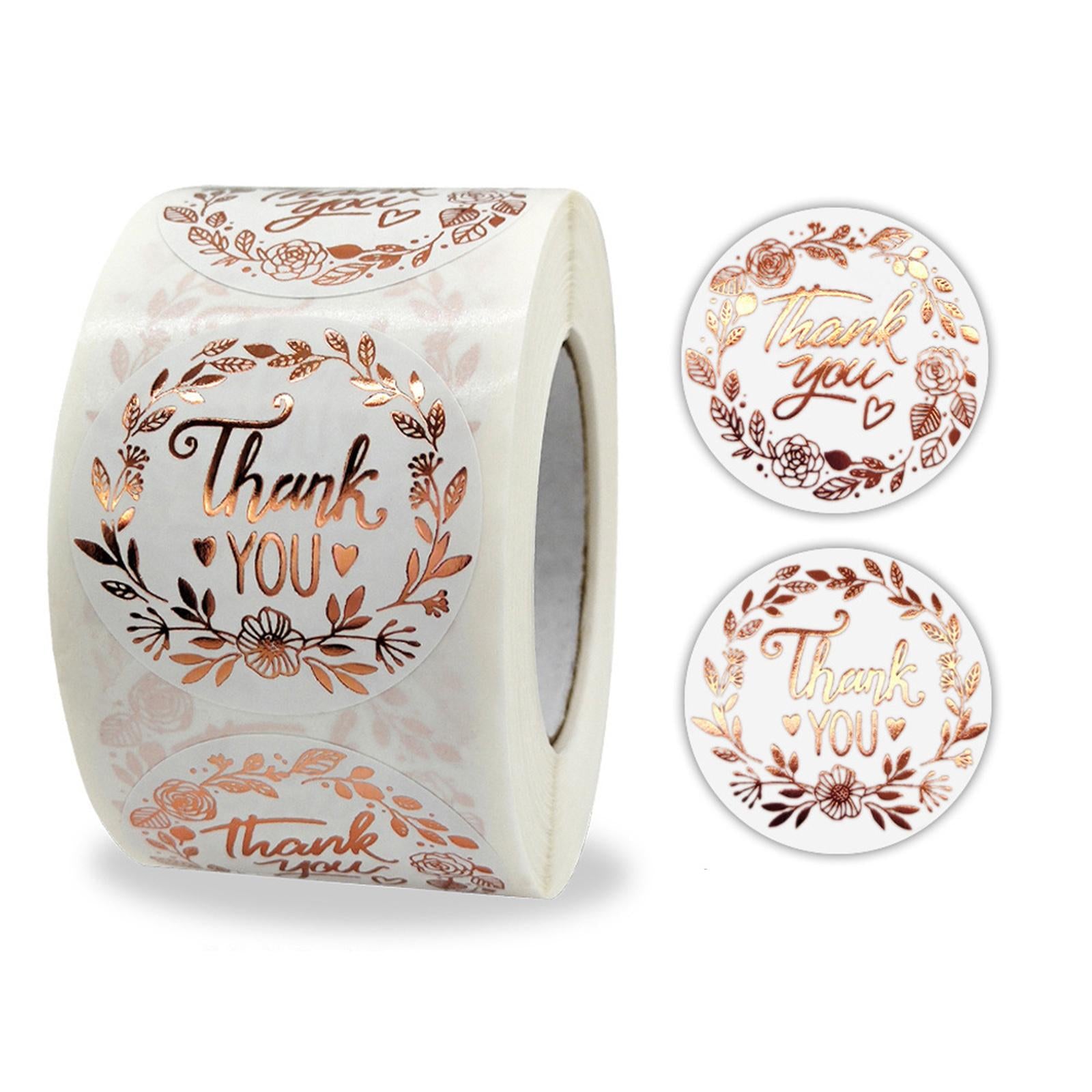 4xThank You Stickers Seal Labels Decals for Business Packaging Gift Wrap 2.5cm