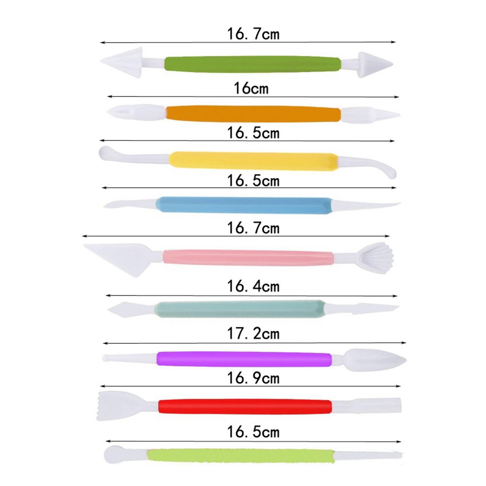 2x9Pack Plastic Clay Tools Ceramic Pottery Kit Shaping And Sculpting Assorted
