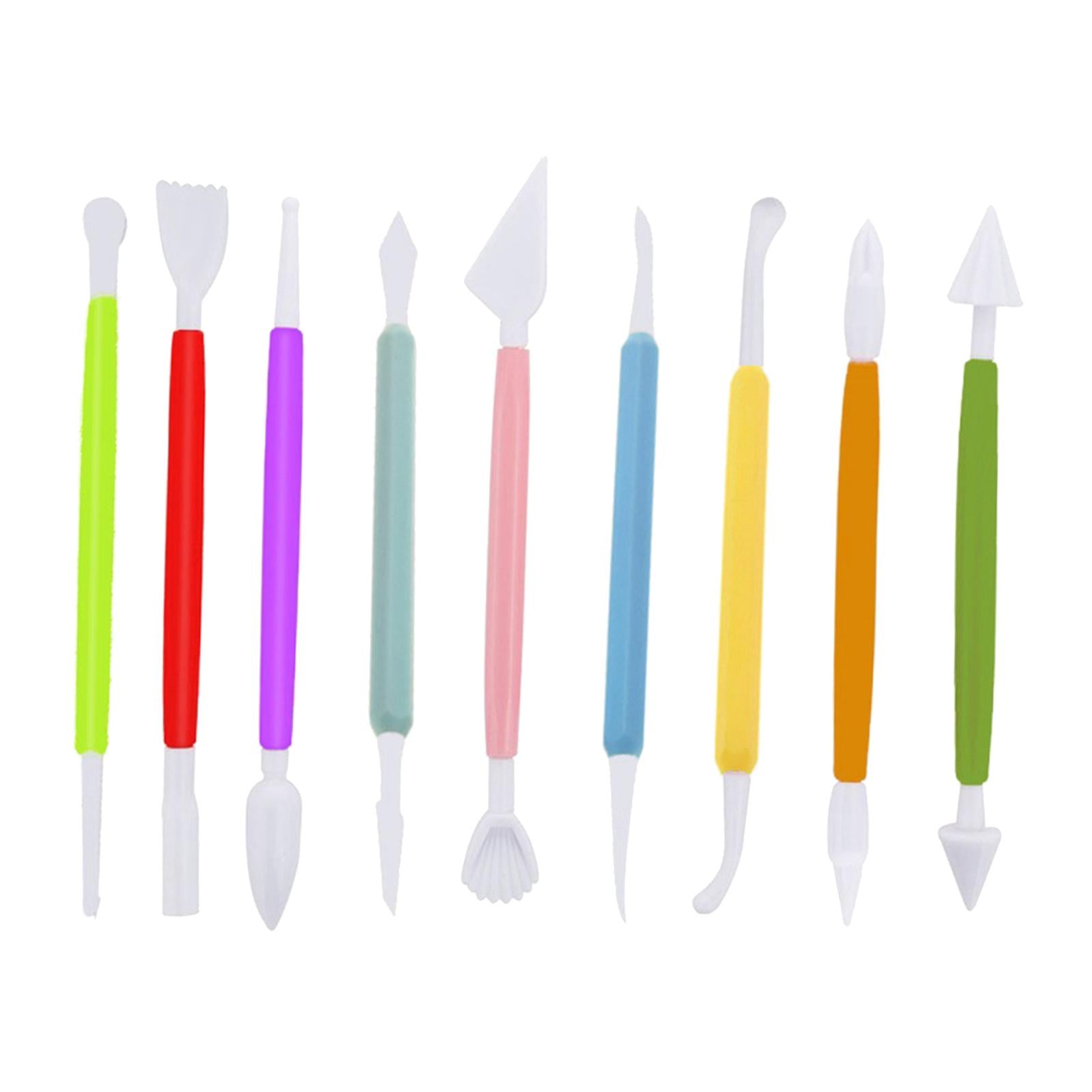 3x9Pack Plastic Clay Tools Ceramic Pottery Kit Shaping And Sculpting Assorted