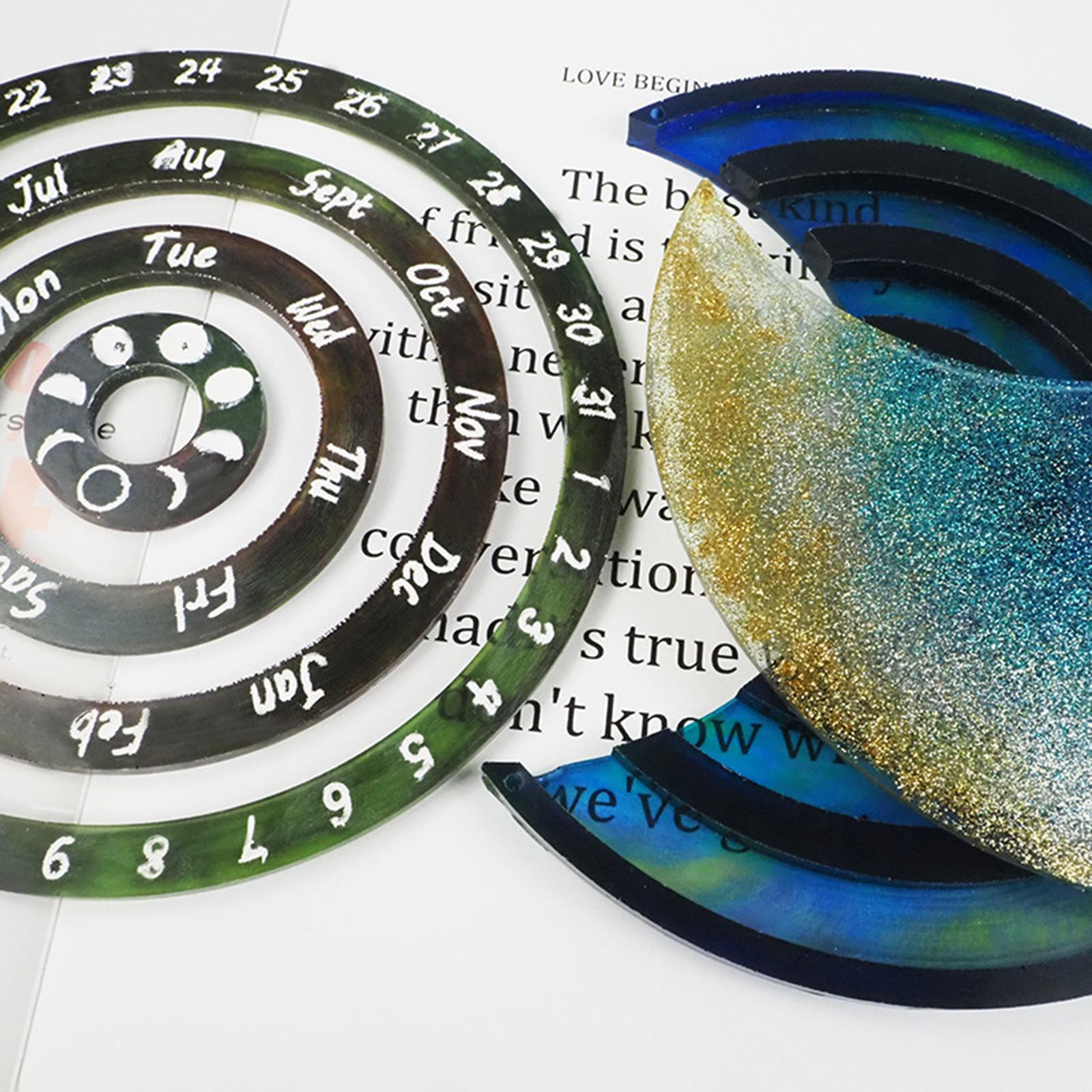 DIY Wall Perpetual Calendar Resin Casting Mold Silicone Mould for Home Decor