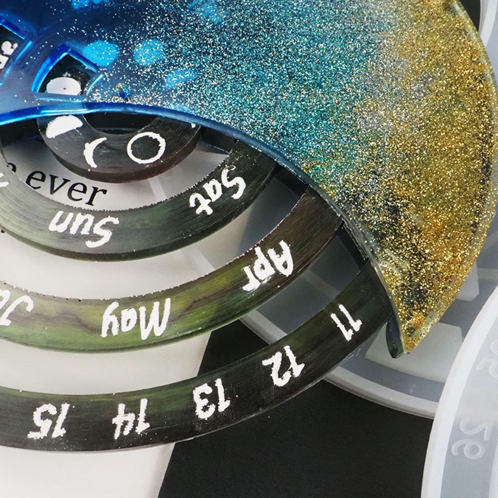 DIY Wall Perpetual Calendar Resin Casting Mold Silicone Mould for Home Decor