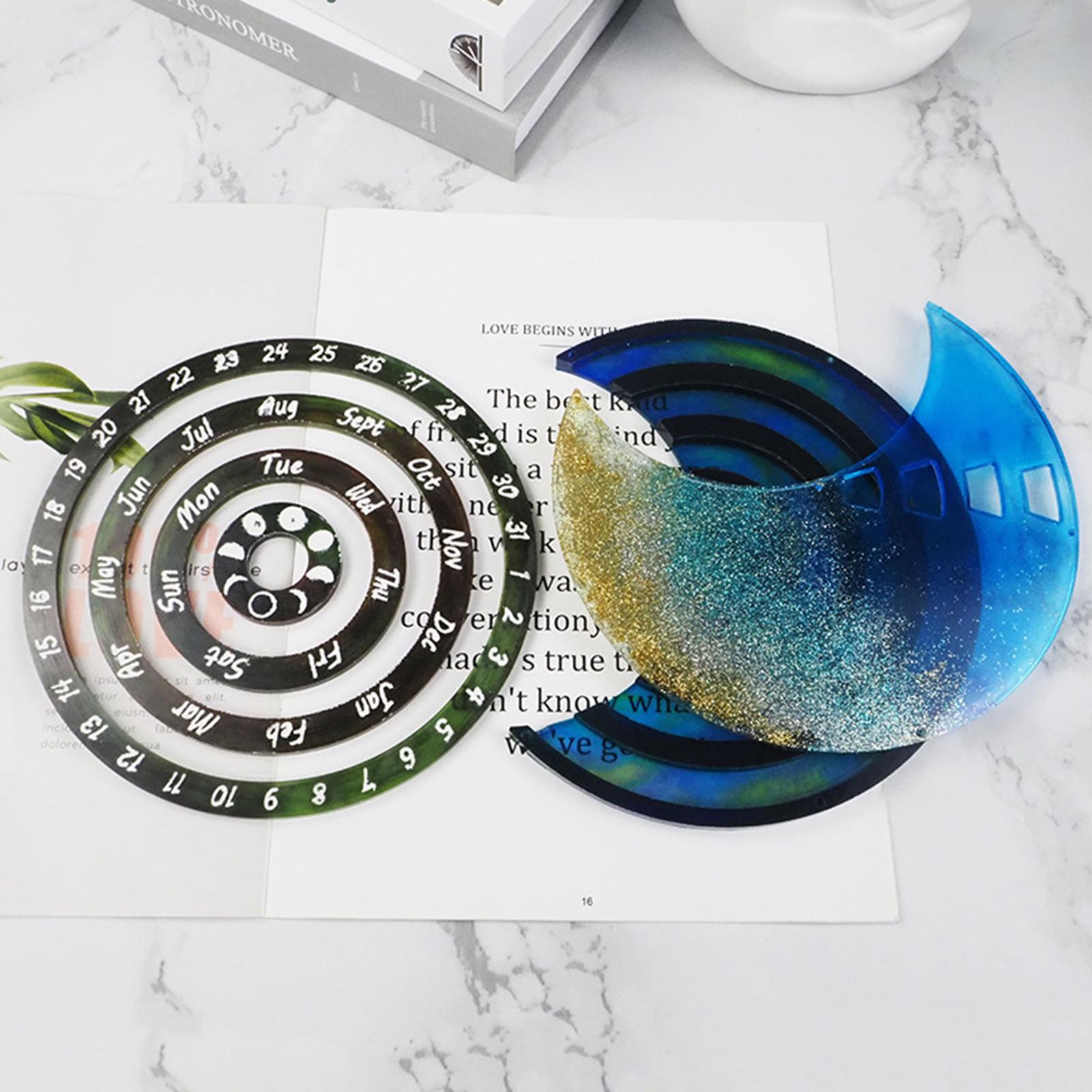 DIY Wall Perpetual Calendar Resin Casting Mold Silicone Mould for Home Decor