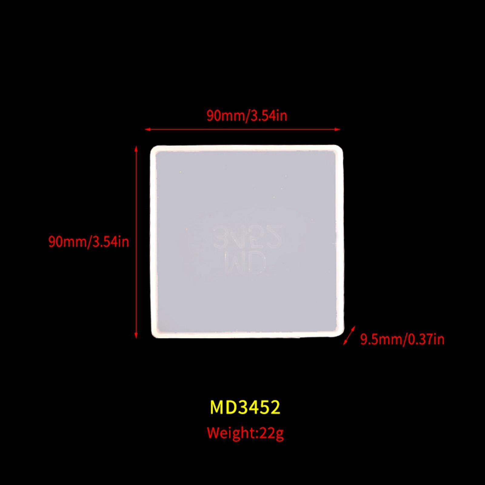 9cm Resin Casting Coaster Mold with Holder Mold for DIY Epoxy Resin Coasters Square