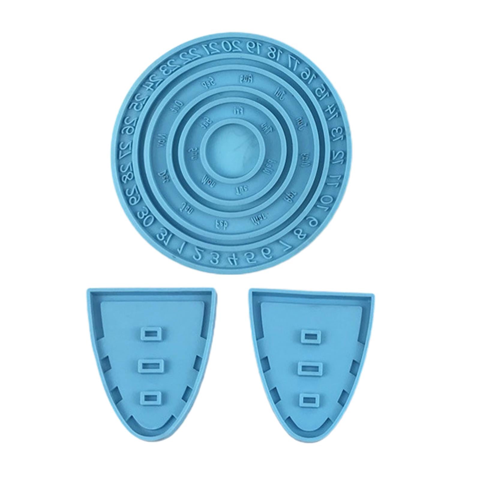 Calendar Mold Round Date Disc Resin Casting Mould Wall Hanging Craft Making