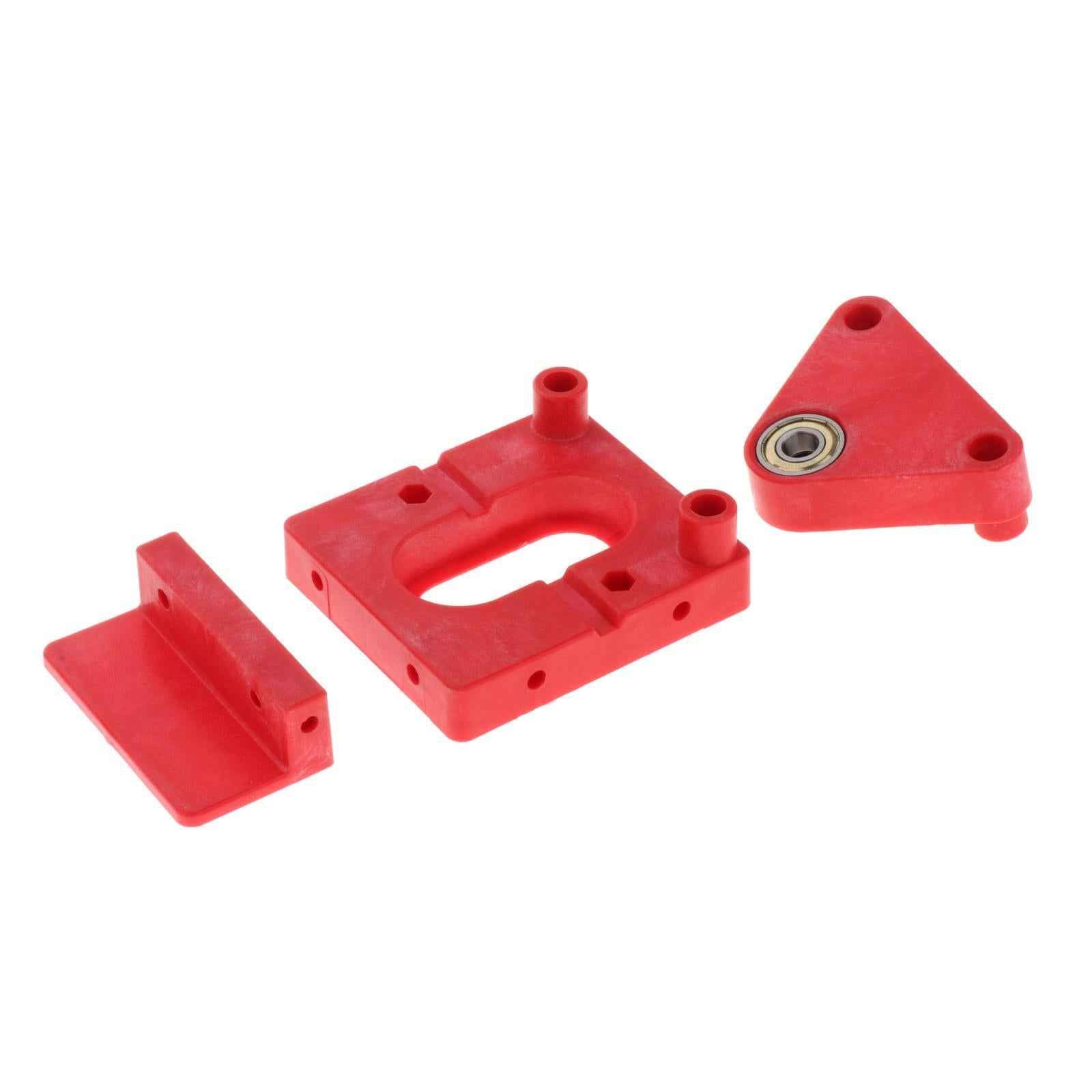 Woodworking Punch Locator Drill Guide Adjustable Drilling Template Red