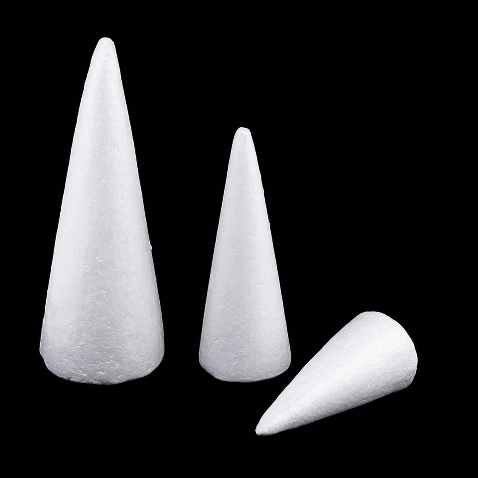 6x 7/11/15cm Styrofoam Foam Cones Polystyrene for Crafts DIY Projects Decors