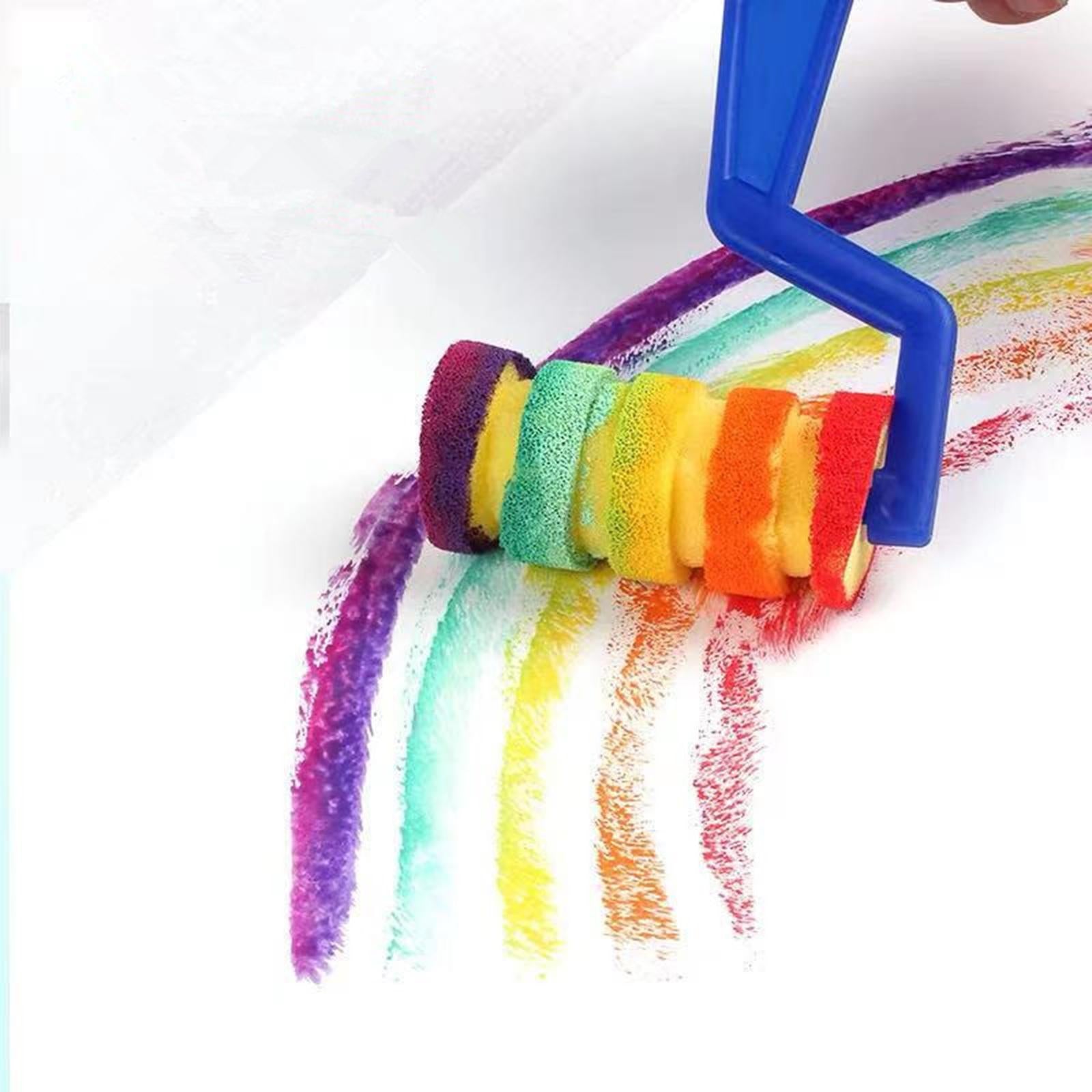 3x4x Foam Paint Brushes Roller Kid Watercolor Sponge Painting Roller Brushes
