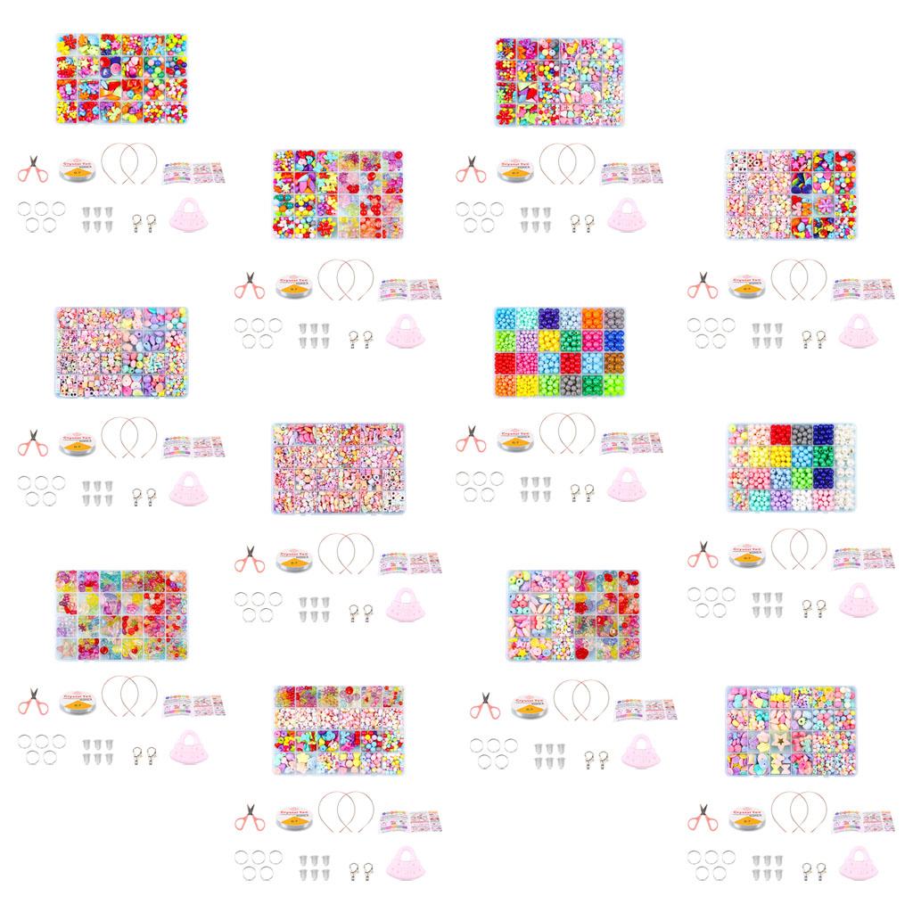 Bracelet Craft Beads Jewellery Making Set Box Kit For Kids Girl DIY Set 1