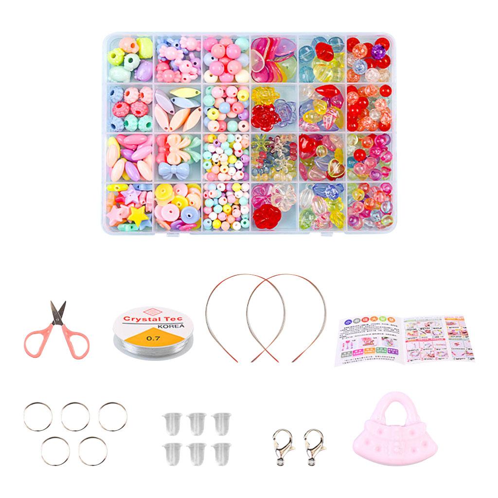 Bracelet Craft Beads Jewellery Making Set Box Kit For Kids Girl DIY Set 8