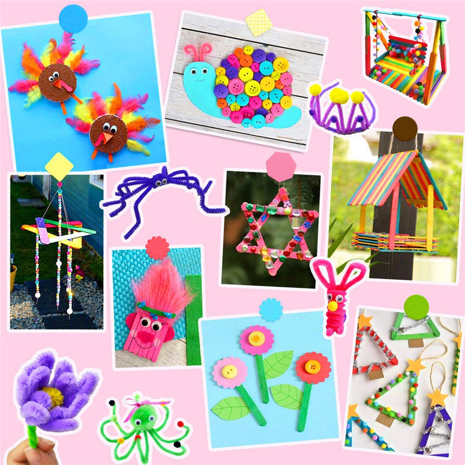 All in One Kids Arts & Crafts Supplies Kit DIY Crafting Collage Material Set