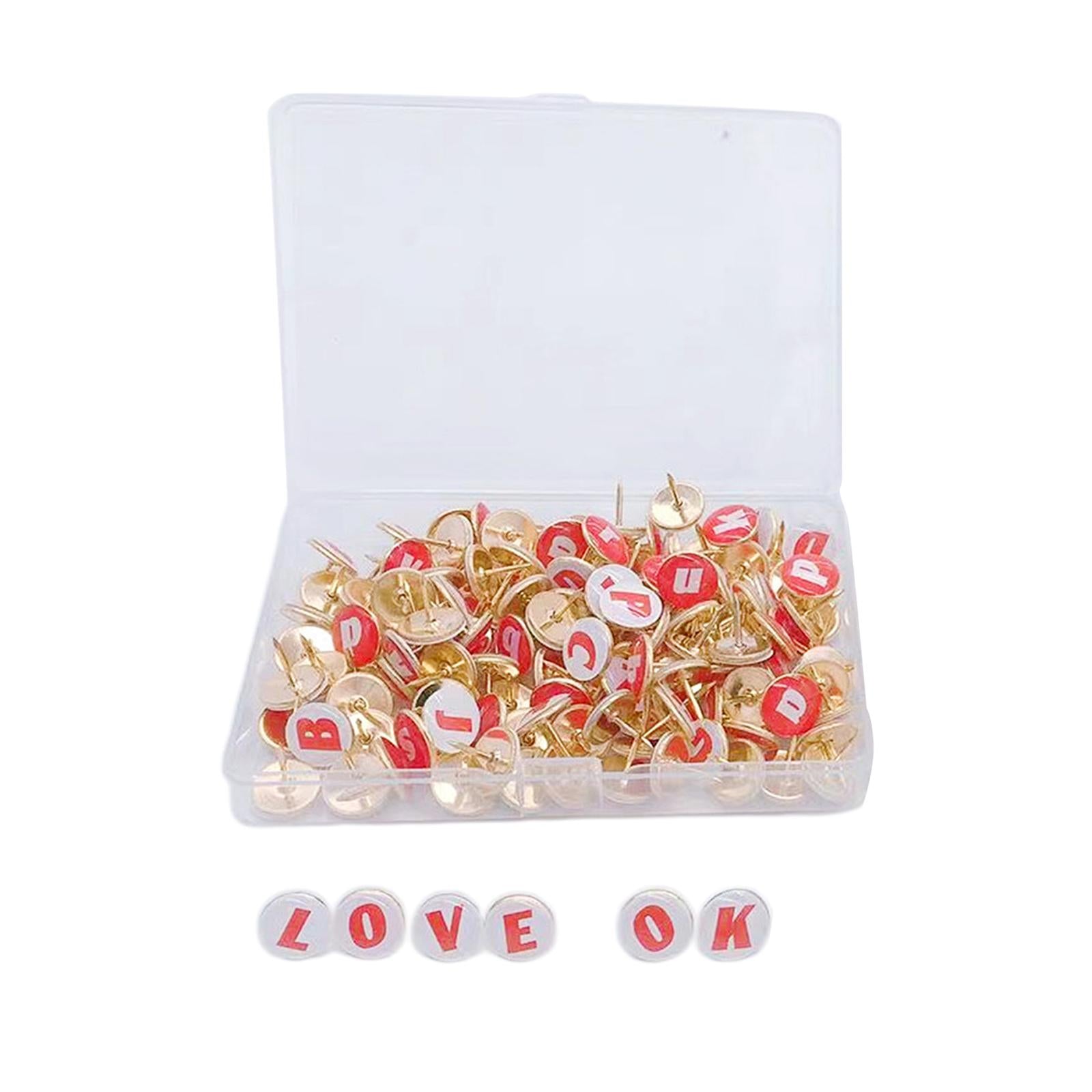 Creative Push Pins Educational Thumbtacks Office Teaching for Bulletin Board Red Letter