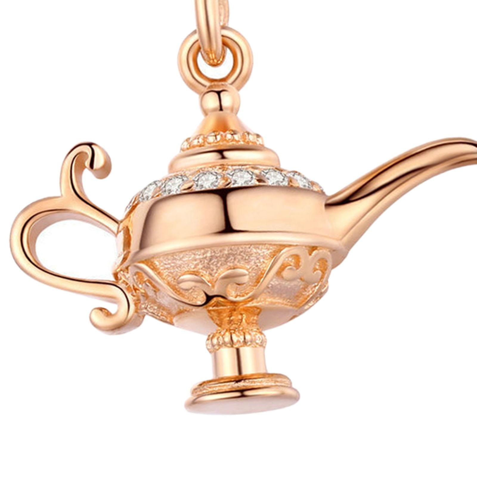 Creative Lamp Pendant Classic Charm Beads Necklace Charms for Grils Rose Gold