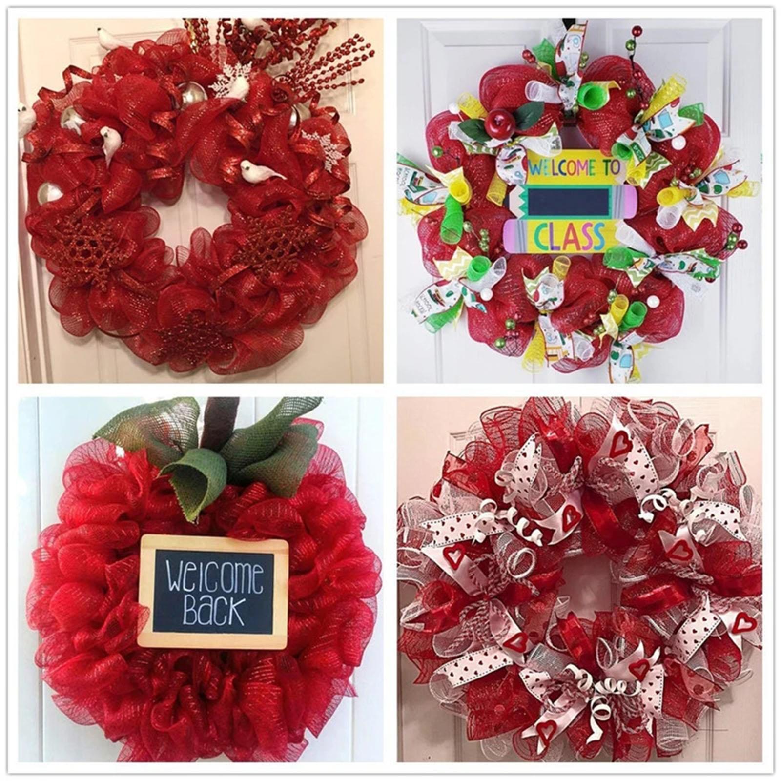 Deco Mesh Rolls 26cm x 10yd Roll 8colours Available for Wreaths Swags Bows