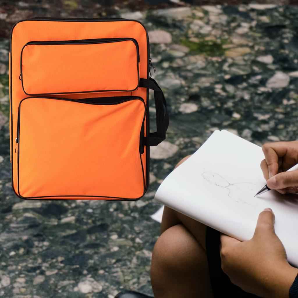 Water Proof A3 Portfolio Case Artist Art Supplies School Bag Student Zipper