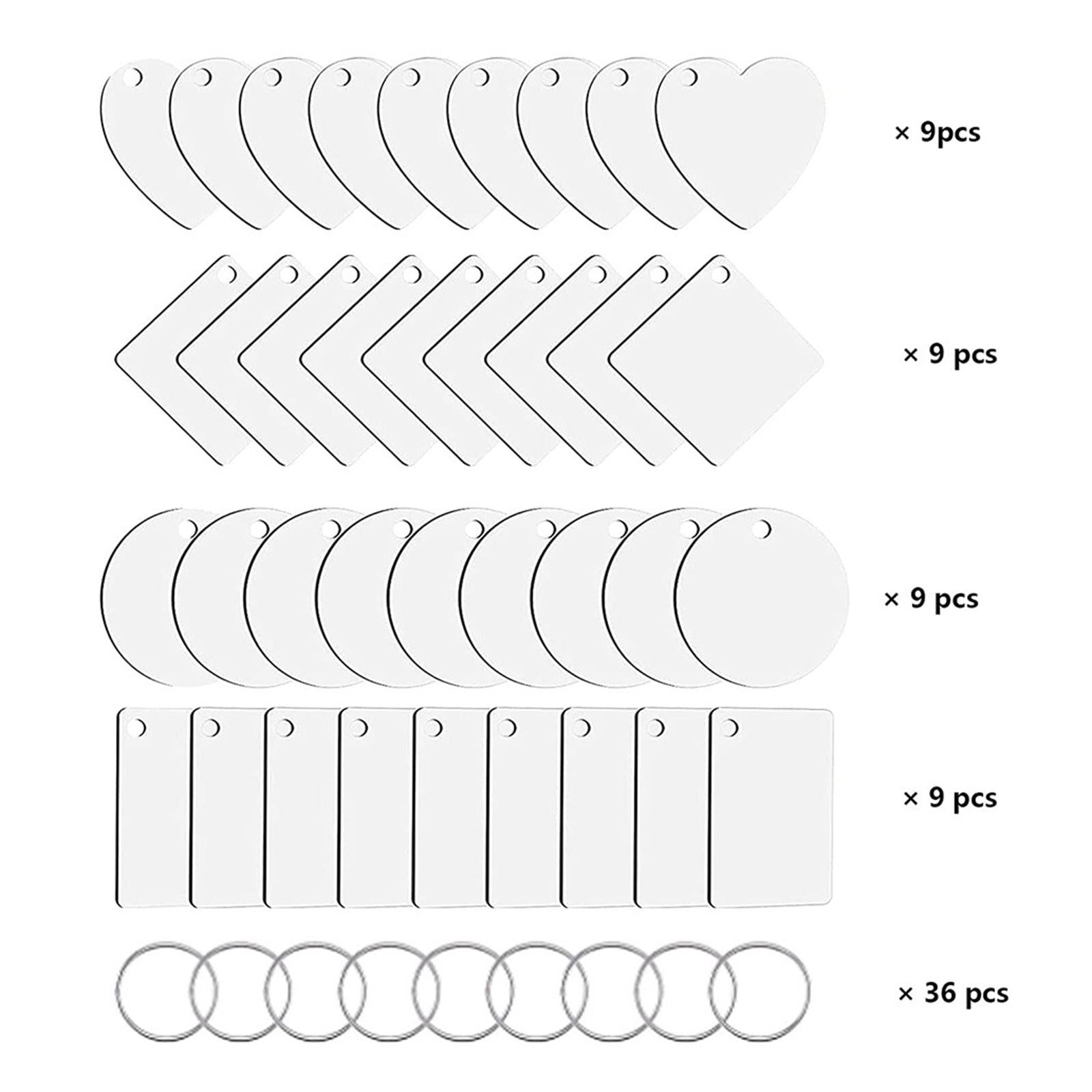 DIY Heat Transfer Keychain Blanks Circle Discs Kit Disc Ring Sublimation