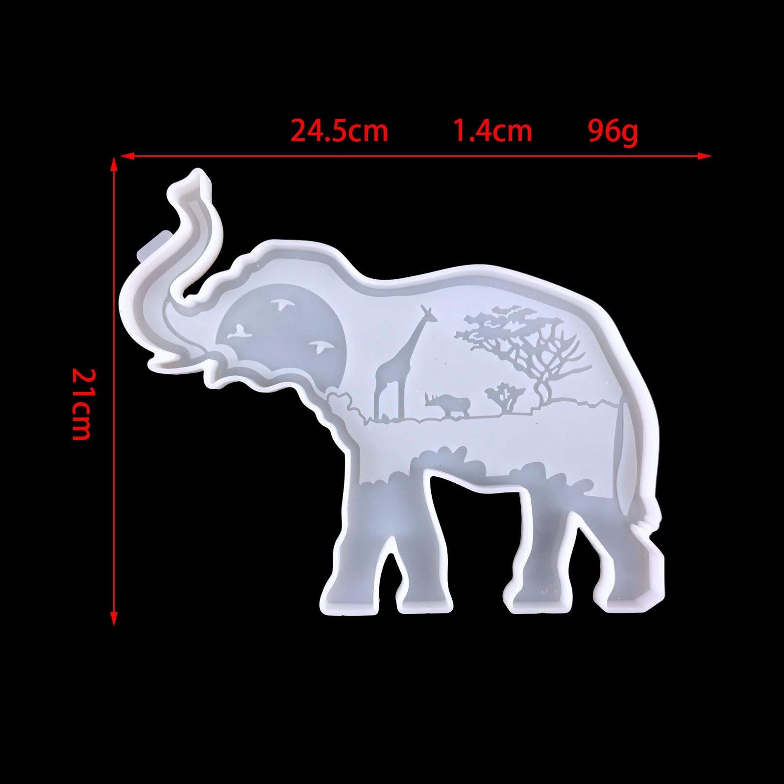 Animal-Shaped Silicone Molds Easy to Demold for Yards Kitchens DIY Craft Elephant