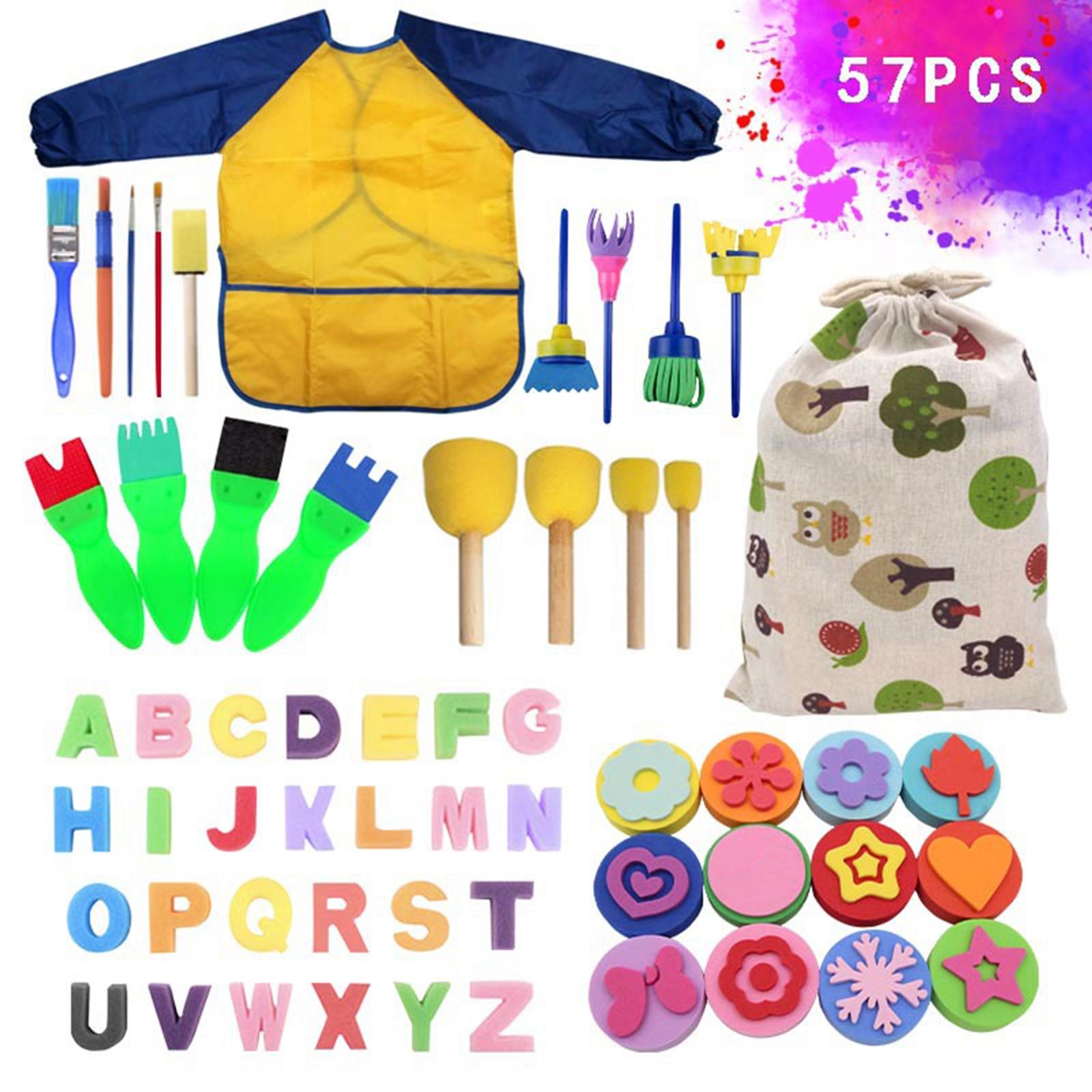 Brushes Set Educational Toy Accessories Drawing Tools for Children Kids 57 pieces