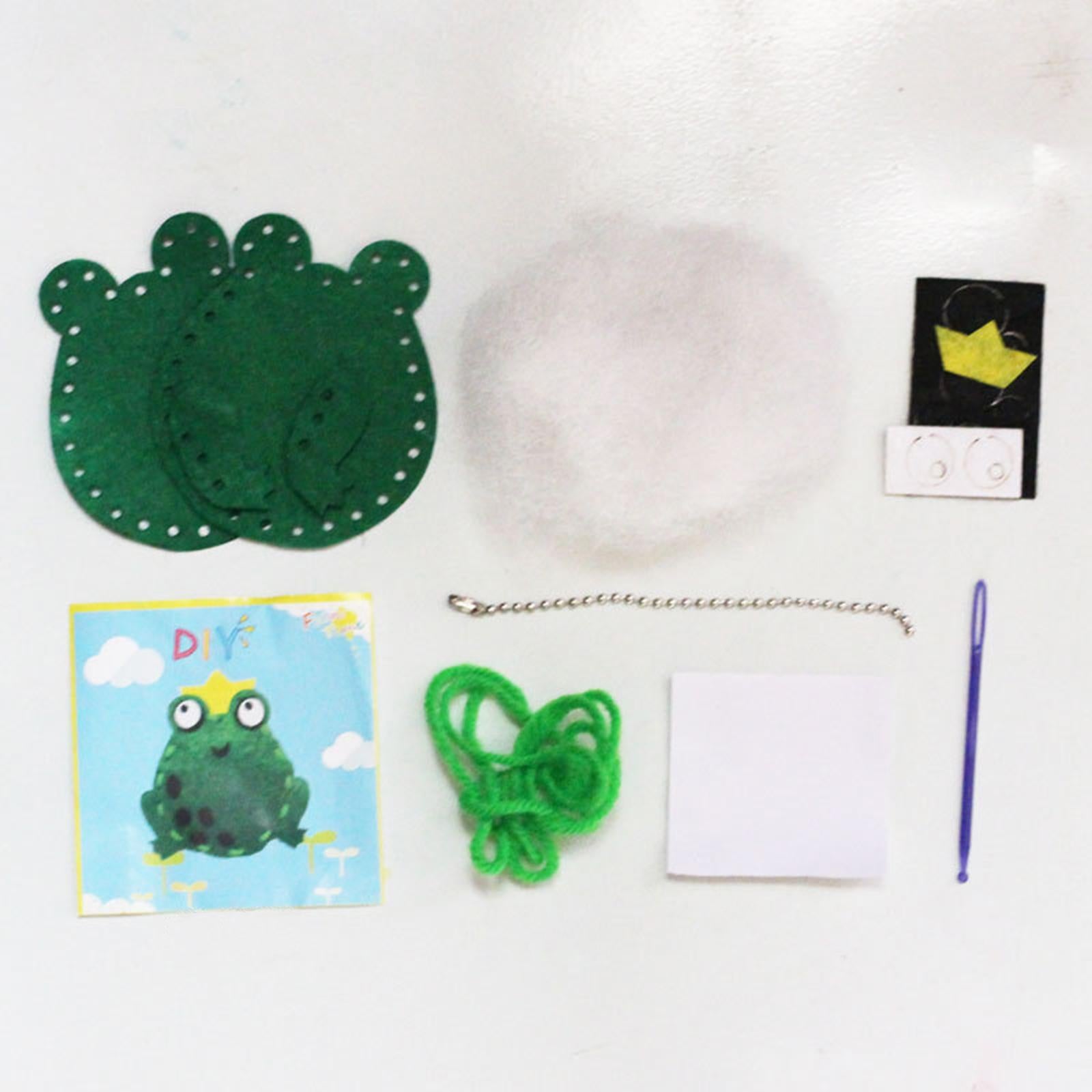 DIY Sewing Kit for Kids Beginners Lovely Animals Style Keychain DIY Girls