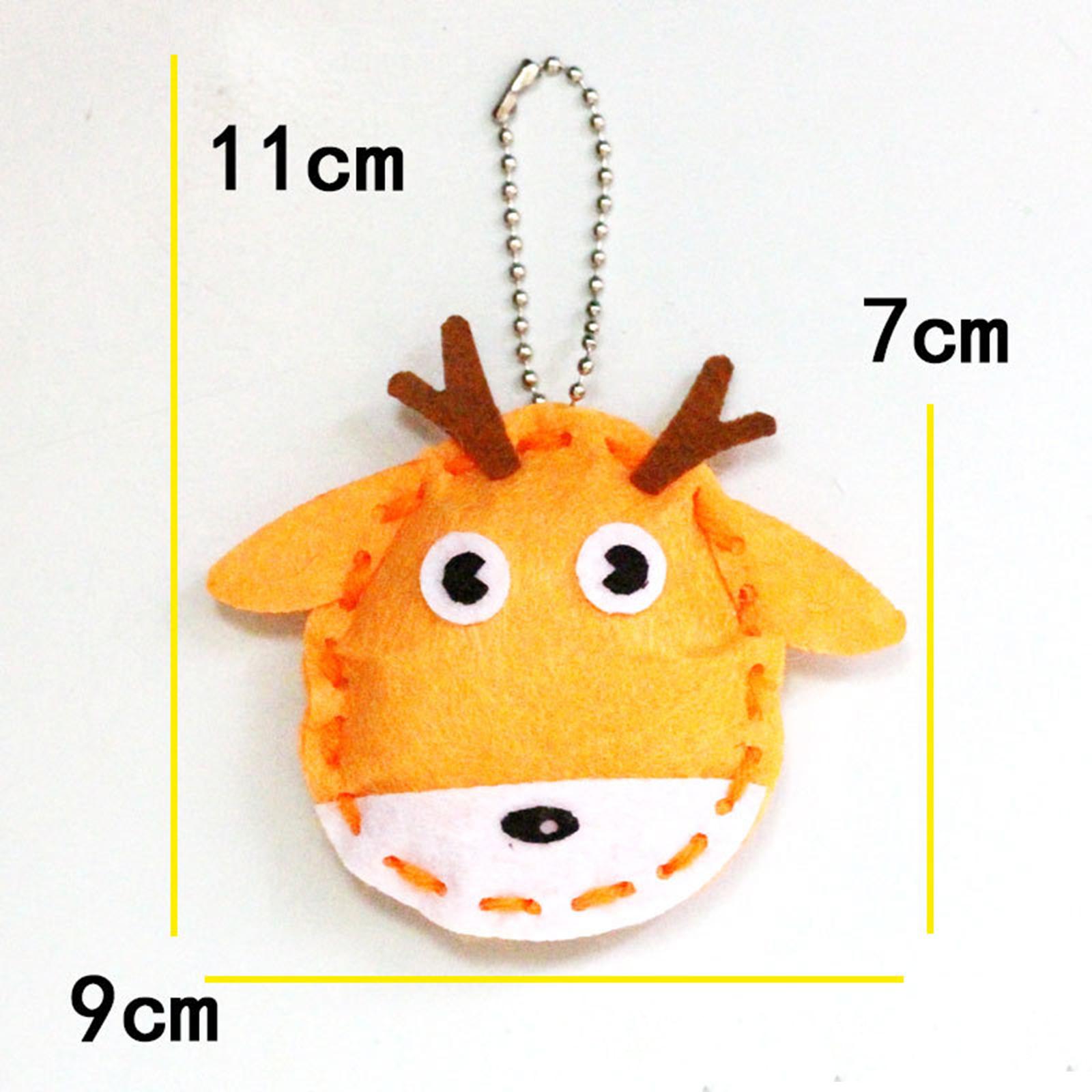 DIY Sewing Kit for Kids Beginners Lovely Animals Style Keychain DIY Girls